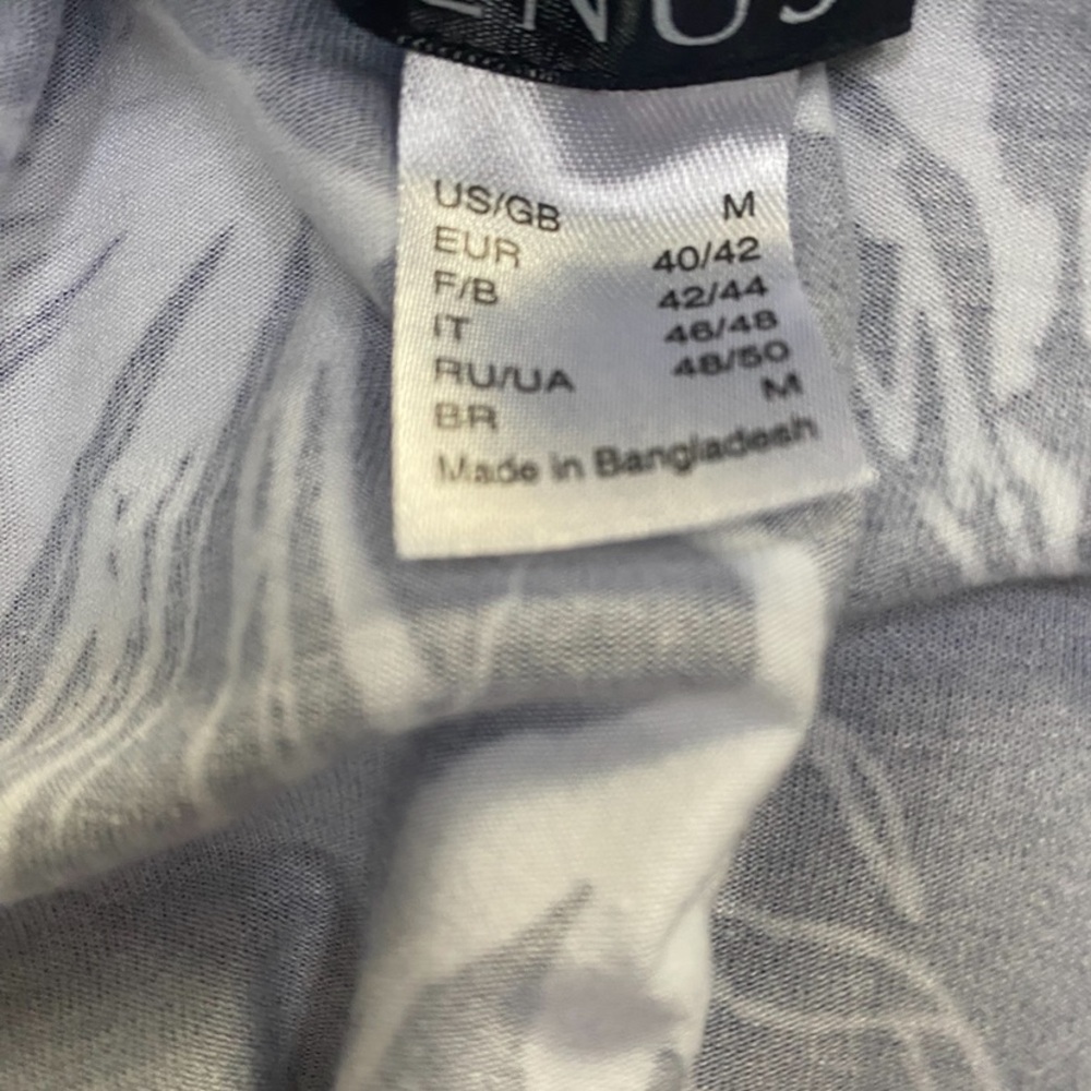 Venus - Strapless Navy and White Shell-Print Maxi Dress - Picture 7 of 8